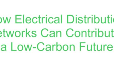 How Electrical Distribution Networks Can Contribute to a Low-Carbon Future
