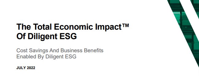 The Total Economic Impact Of Diligent ESG - MARTECHPEDIA - MARTECH NEWS ...